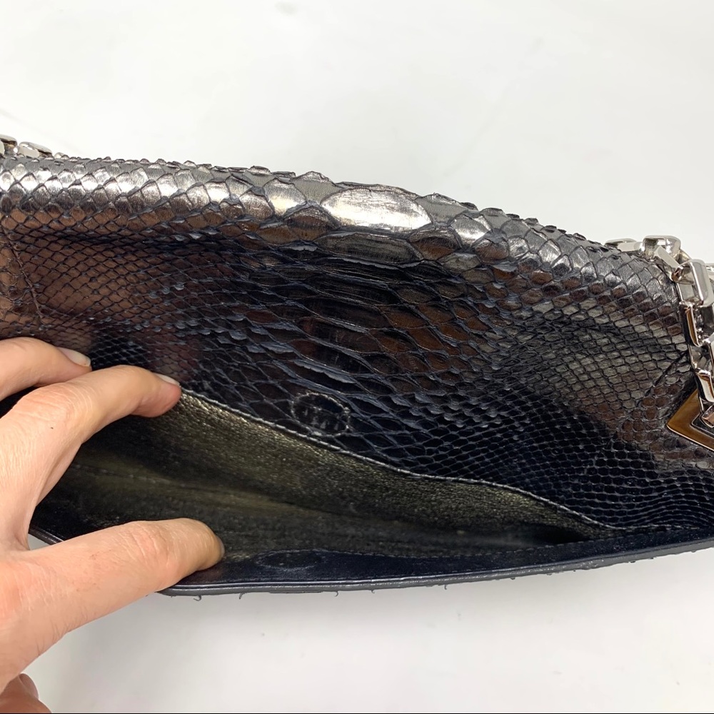 Michael Kors Collection Silver Python Handbag - image 3